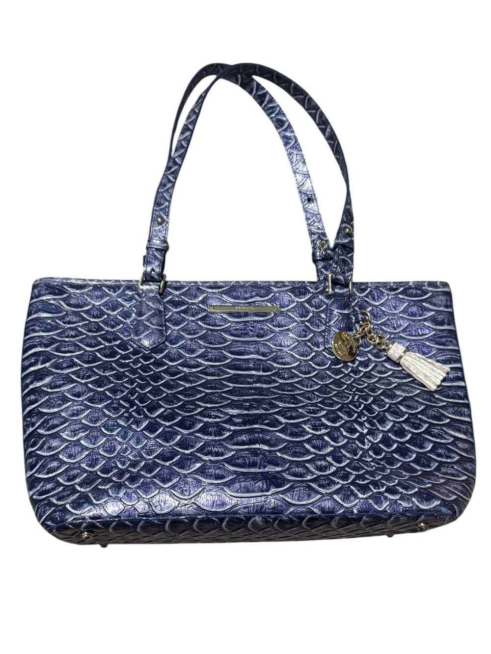 Brahmin Croc-Embossed Tote Bag